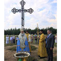 В Калуге в Правгороде совершен чин освящения креста на месте будущего храма