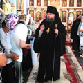 В Людиново, в храме св. прп. Сергия Радонежского литургию совершил епископ Людиновский Никита