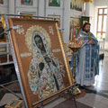 В город Мосальск прибыл епархиальный крестный ход с чудотворной иконой Божией Матери Калужская