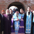 Викарий епархии епископ Людиновский Никита совершил Божественную литургию в храме Рождества Богородицы города Кирова
