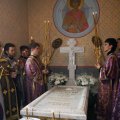 В неделю 5-ю Великого поста митрополит Климент совершил богослужение в Свято-Никольском храме Калуги