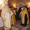 Всенощное бдение накануне Недели о блудном сыне митрополит Климент совершил в Спасо-Воротынском монастыре