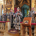 Епископ Людиновский Никита совершил вечерню с чином Пассии в Никольском храме Калуги