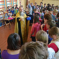 Людиновскую школу-интернат посетил настоятель Казанского собора Людиново протоиерей Алексий Жиганов