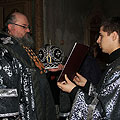 Епископ Людиновский Никита совершил Литургию Преждеосвященных Даров в храме Жен Мироносиц Калуги