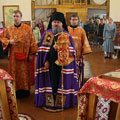 Епископ Людиновский Никита совершил литургию в Никольском храме села Кудиново