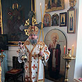 Епископ Людиновский Никита совершил литургию в храме архангела Михаила села Кутепово Жуковского района