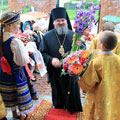 Епископ Людиновский Никита совершил литургию в храме святителя Николая села Барятино