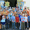 Епископ Людиновский Никита совершил Божественную литургию в Преображенском храме Буриново