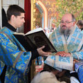Епископ Людиновский Никита совершил литургию в Богородично-Рождественской Девичьей Пустыни села Барятино