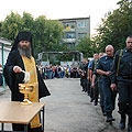 Представители епархии проводили Калужских полицейских в служебную командировку