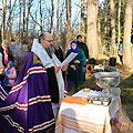 Епископ Козельский и Людиновский Никита освятил часовню в честь Покрова Богородицы в Думлово