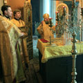 Епископ Никита совершил литургию в храме Воскресения Христова села Ульянова