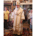 Митрополит Климент совершил воскресную Литургию в Архангельском храме с. Кутепово
