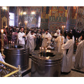 Архиерейская Божественная литургия в Троицком кафедральном соборе на праздник Крещения Господня