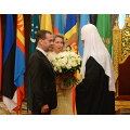 Председатель Правительства Российской Федерации Д.А. Медведев поздравил Святейшего Патриарха Кирилла с тезоименитством