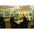 Под председательством Святейшего Патриарха Кирилла началось очередное заседание Священного Синода Русской Православной Церкви