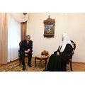 Состоялась встреча Святейшего Патриарха Кирилла с губернатором Калужской области А.Д. Артамоновым
