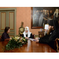 Святейший Патриарх Кирилл встретился с губернатором и митрополитом Ханты-Мансийского автономного округа