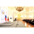 Патриарх Кирилл присутствовал на выступлении Президента России В.В. Путина, обратившегося с Посланием к Федеральному Собранию