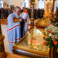 Архиерейское богослужение в Мещовском Свято-Георгиевском монастыре