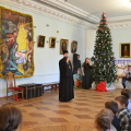 Клирик Калужской епархии поздравил гостей музея-усадьбы Полотняный Завод с Рождеством Христовым