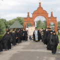 Свято-Георгиевский монастырь встретил крестный ход с "Калужской" иконой Пресвятой Богородицы