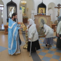Крестный ход с "Калужской" иконой Пресвятой Богородицы прибыл в Благовещенский храм Мещовска