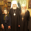 Поздравление митрополита Климента митрофорному протоиерею Николаю Казакову с 90-летием со дня рождения