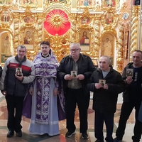 Проживающие и сотрудники социальных учреждений Медынского района посетили храм святого великомученика Георгия Победоносца деревни Романово