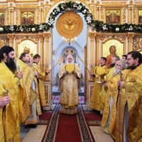 Архиерейское богослужение в Свято-Георгиевском Мещовском мужском монастыре