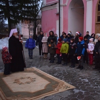 Торжественное открытие Рождественского вертепа У стен Свято-Георгиевского собора г. Калуги