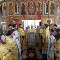 Архиерейское богослужение в селе Ильинское Козельской епархии