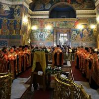 Молебное пение у мощей святого великомученика Георгия Победоносца совершило духовенство 2-го благочиния Калужской епархии