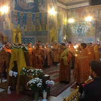 Духовенство Второго Калужского благочиния Калужской епархии совершило молебное пение у мощей святого великомученика Георгия Победоносца