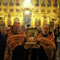 В Калуге состоялись торжественные проводы ковчега с частицей мощей святого великомученика и Победоносца Георгия