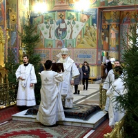 Митрополит Калужский и Боровский Климент совершил Божественную литургию в Рождественский сочельник